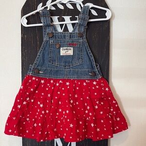 OshKosh B'gosh Red and white stars denim dress